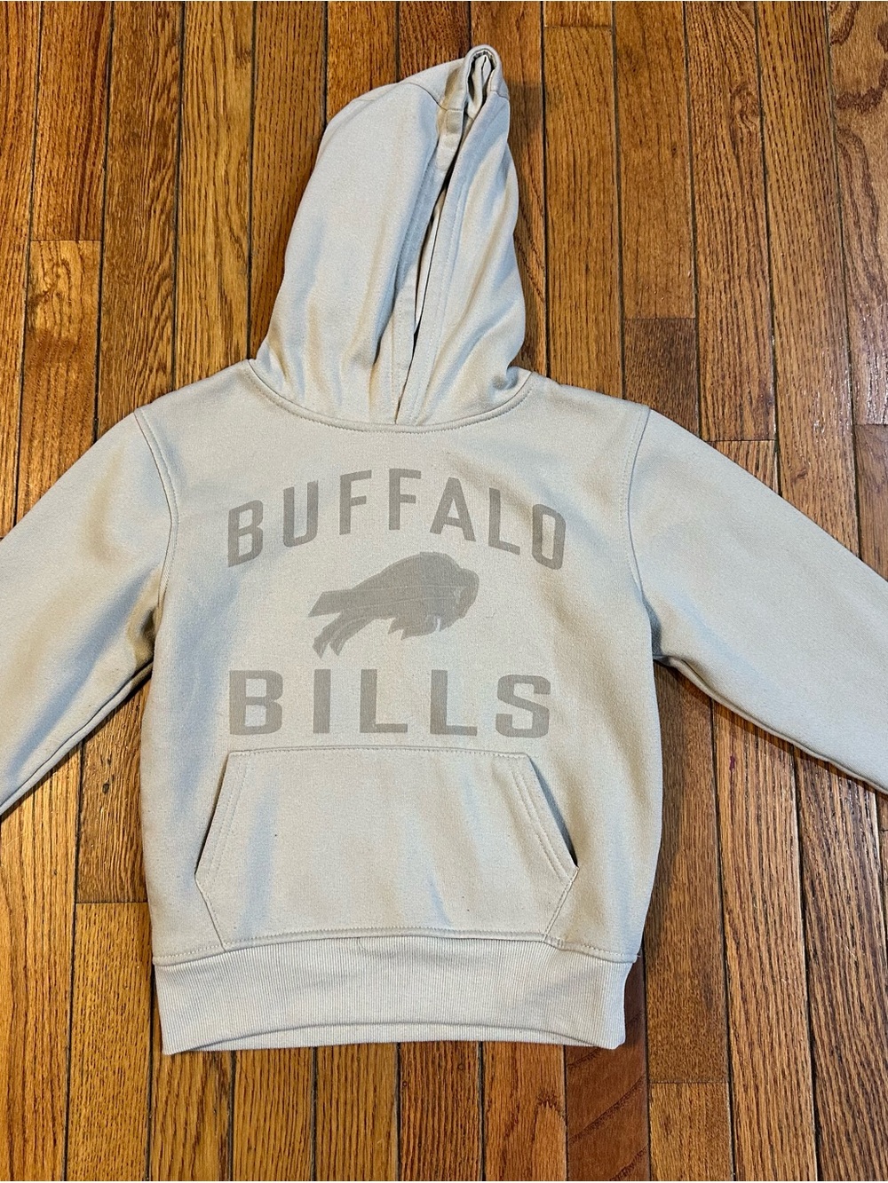 NFL Team Apparel Hooded Sweatshirt - Beige - Buffalo Bills Size 8 medium kids
